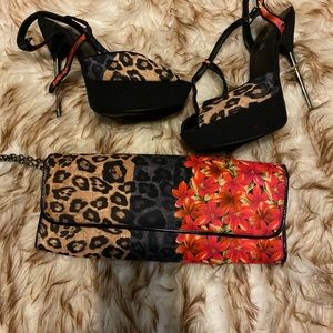 Matching shoes with clutch